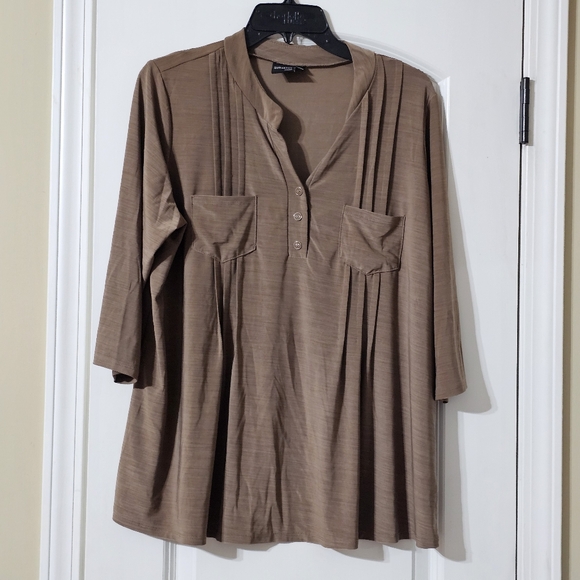 Elie Mcarthy  Brown Casual Blouse - Picture 7 of 7